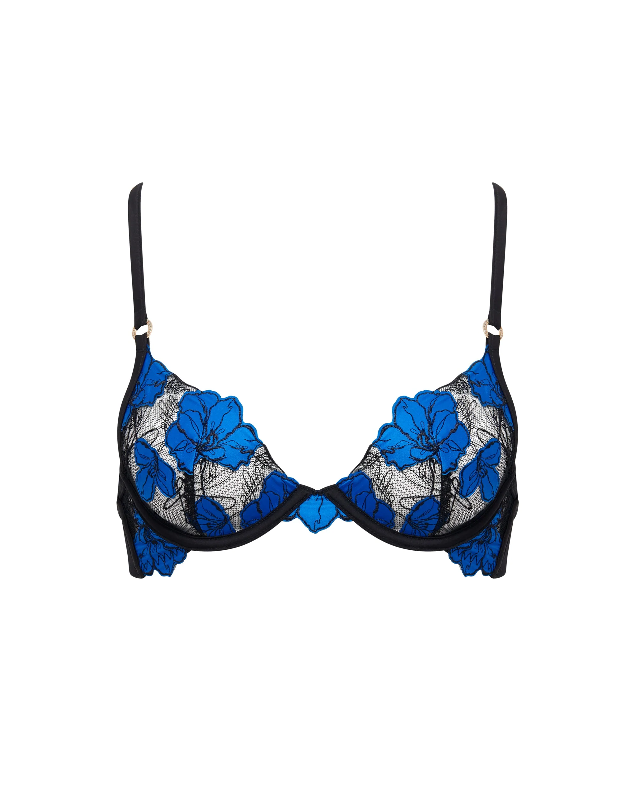 Sorento Floral Embroidered Bra Blue - Image 5