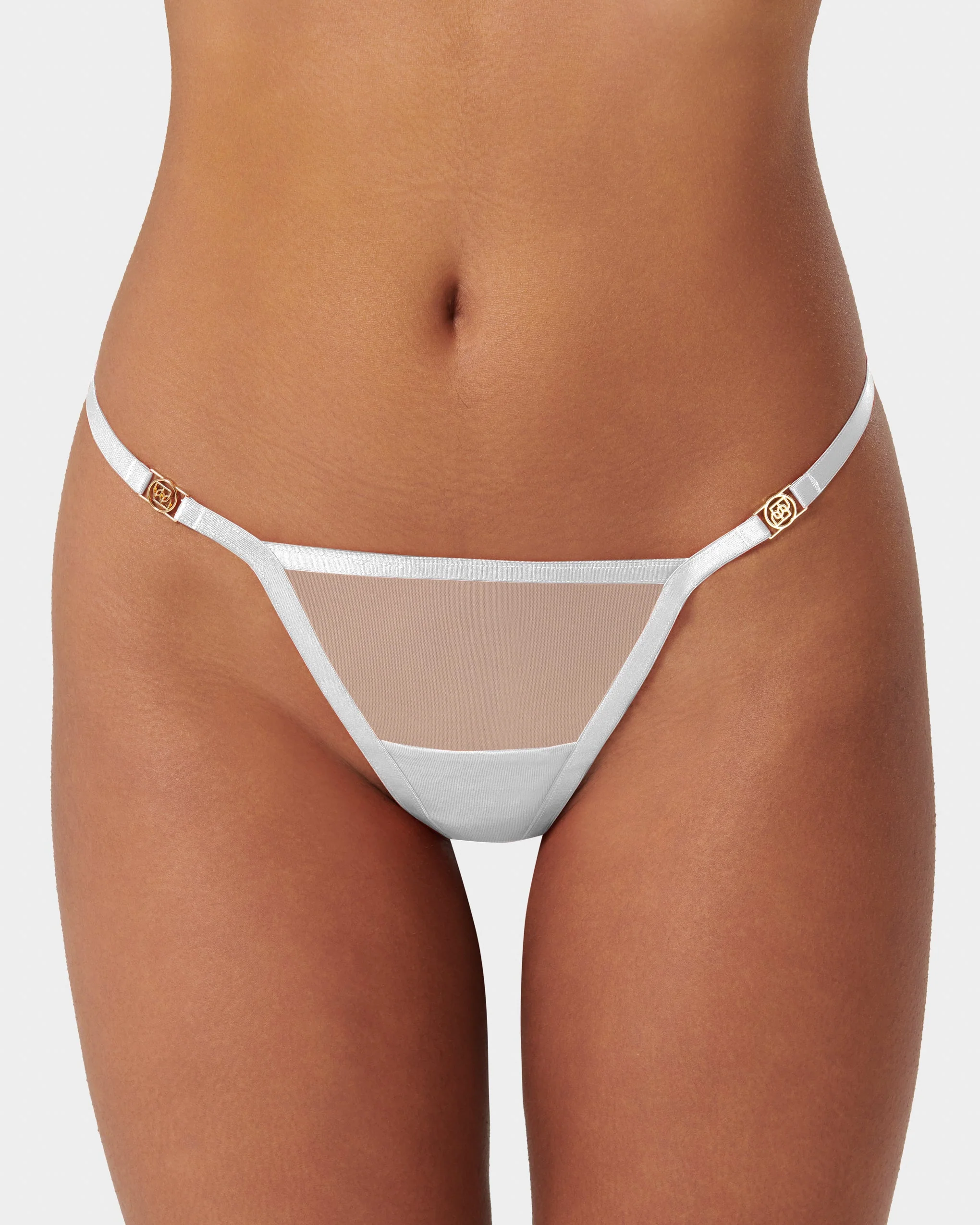 Tali Mesh Thong White