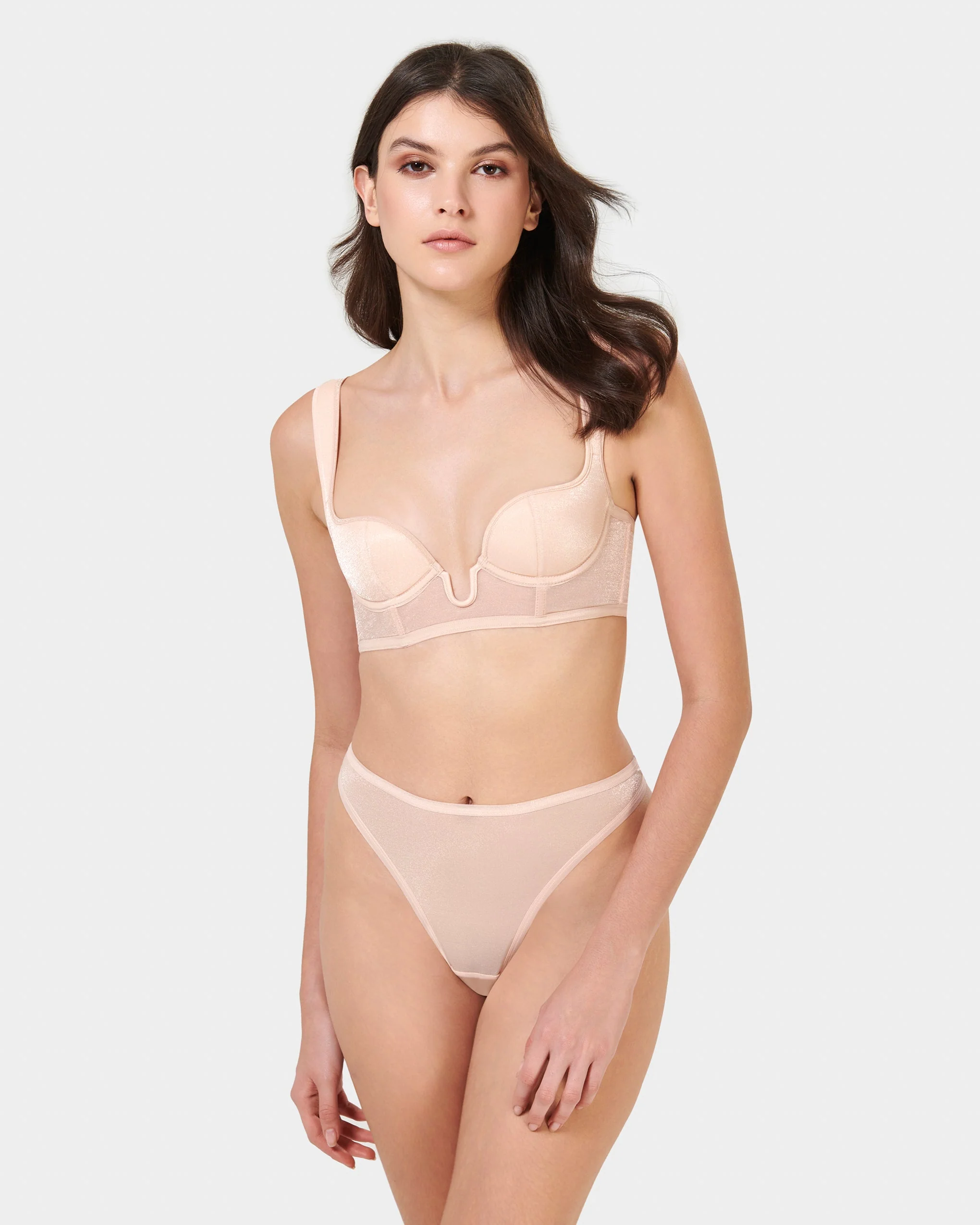 Thena High-Waist Thong Frosted Caramel - Image 2
