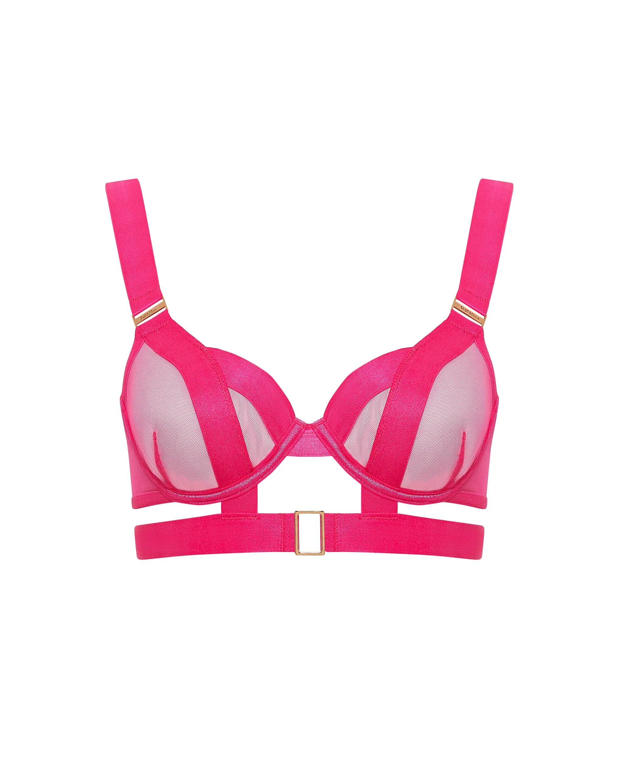 Trinity Sheer Strappy Bra Pink - Image 5