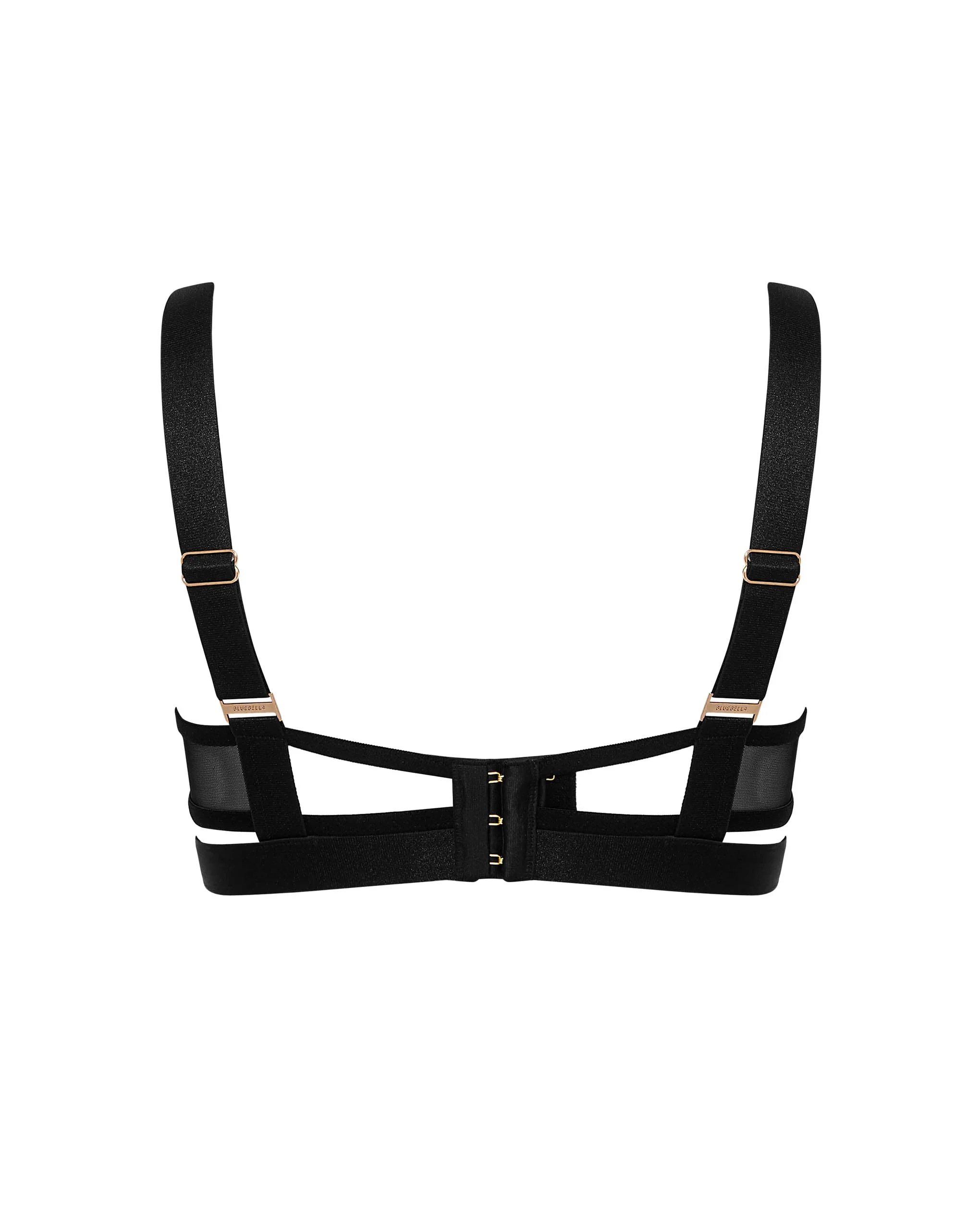 Trinity Sheer Strappy Bra Black - Image 6