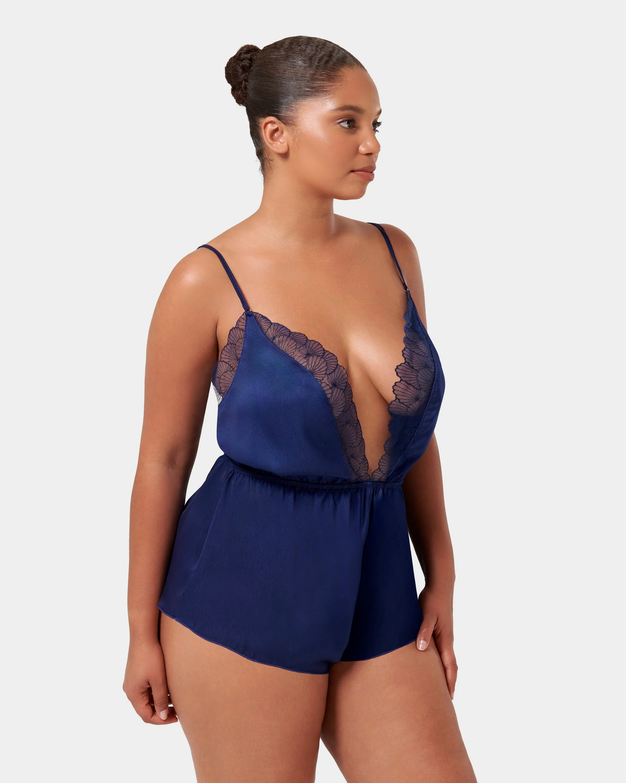 Vermont Luxury Satin Teddy Navy Blue - Image 2