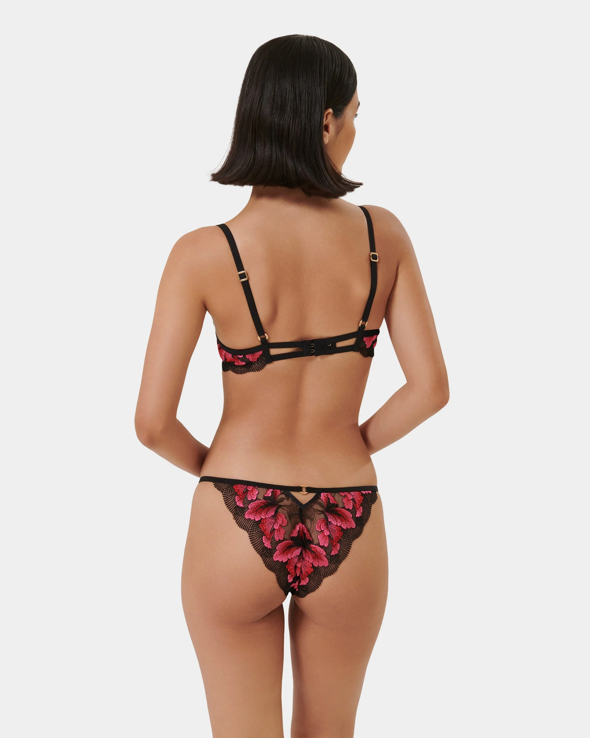 Vivienne Floral Embroidered Bra Pink - Image 12