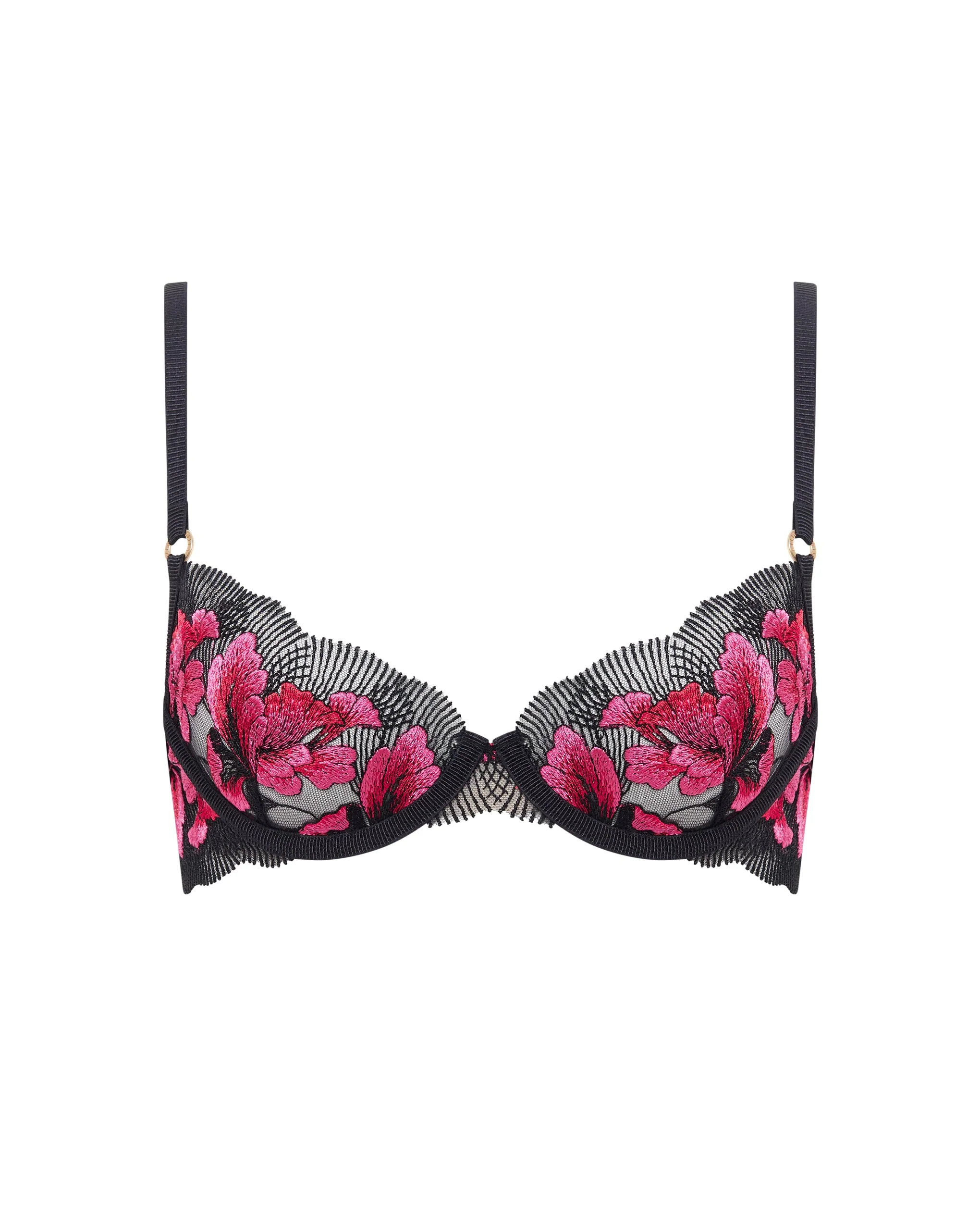 Vivienne Floral Embroidered Bra Pink - Image 5