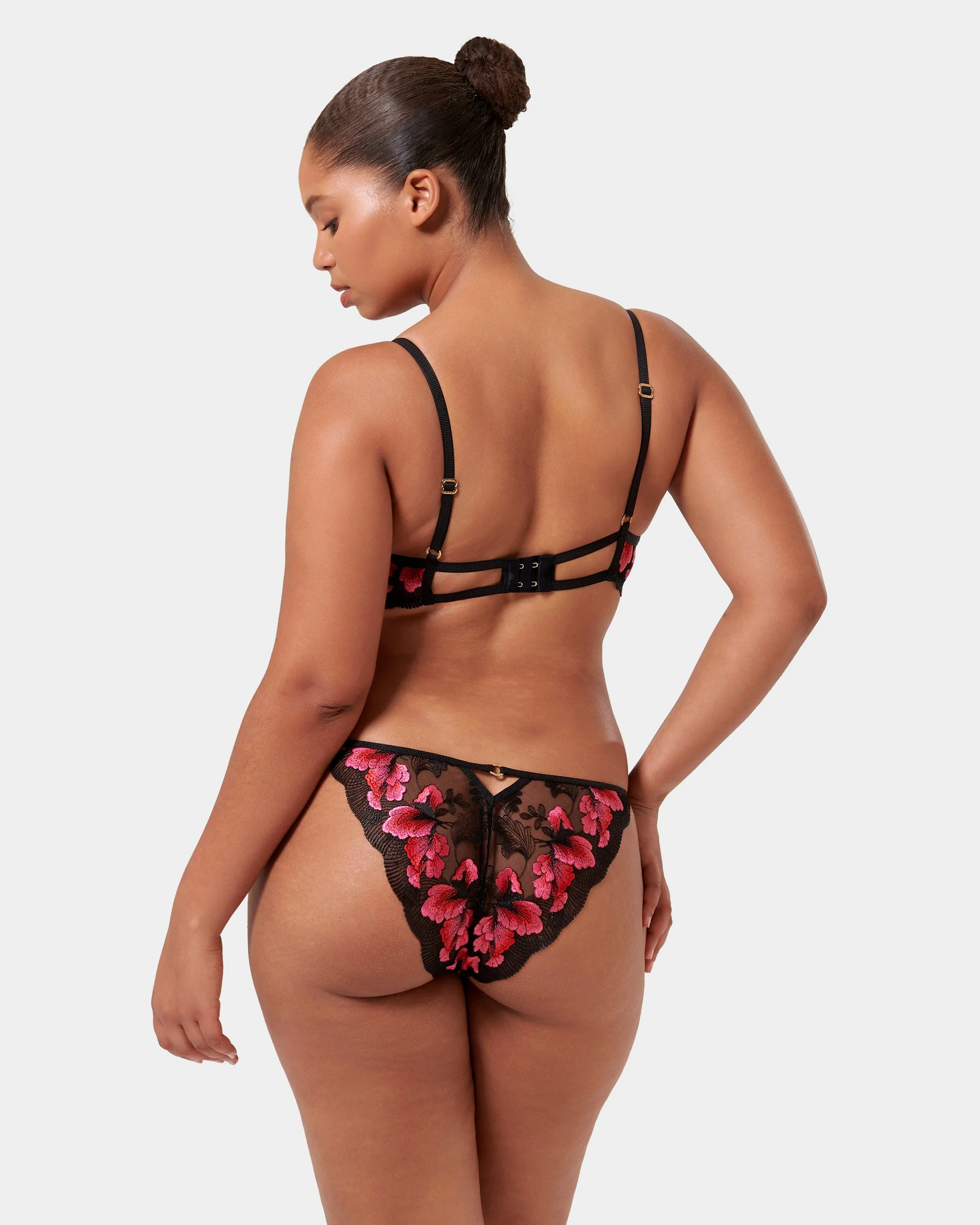 Vivienne Floral Embroidered Bra Pink - Image 8